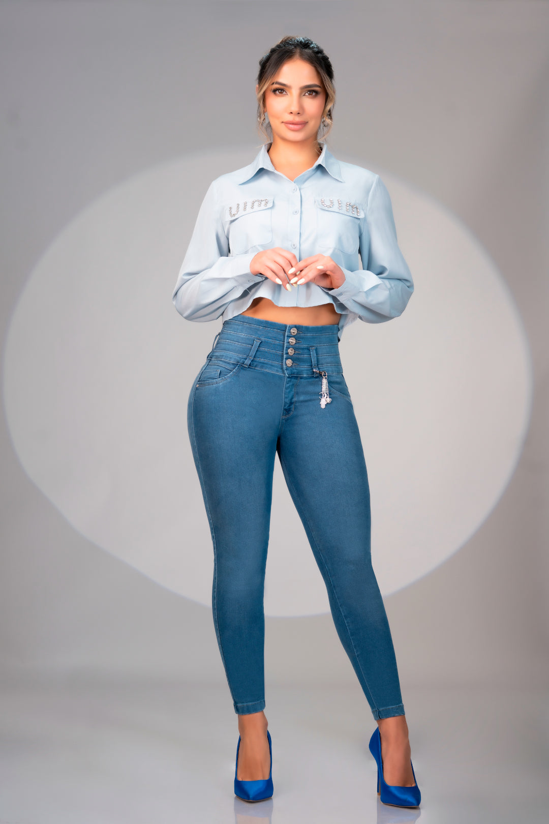Jean con realce azul Denim Ref:1110