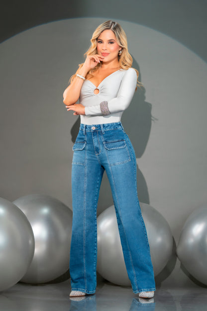 Jean azul con bolsillos delanteros Ref: 1178